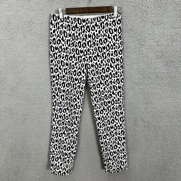 Sara Campbell‎ Pants Womens Small Black Cheetah Animal Print Slim Leg Pull On - Picture 1 of 8